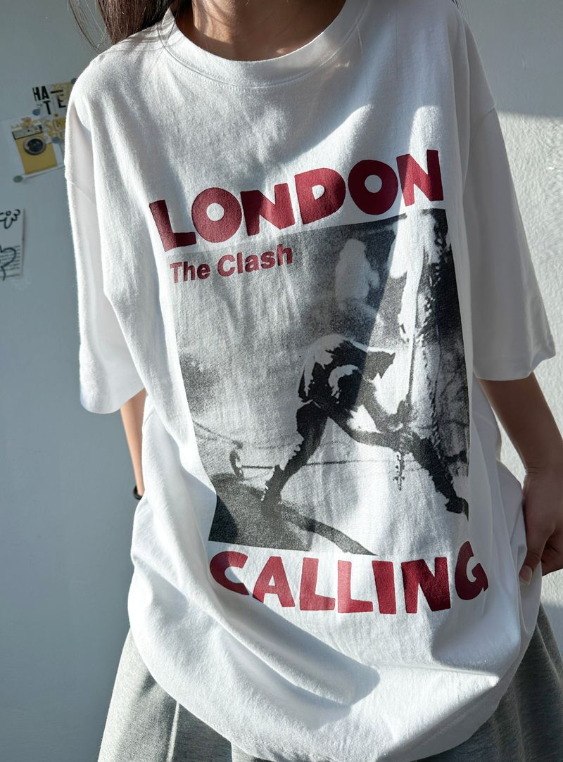 Michael Tattoo Lettering Boxy Fit Tee 3color