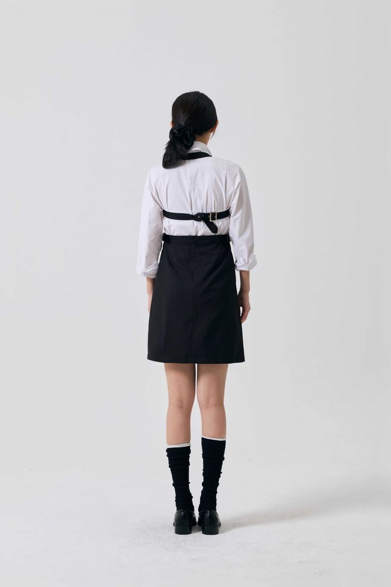 ODE BUCKLE MINI DRESS / BLACK