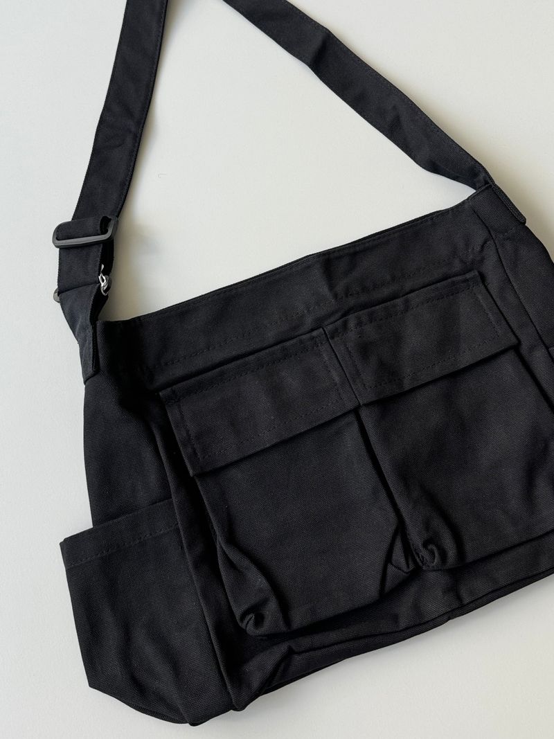 Fabric pocket crossbag (2color)
