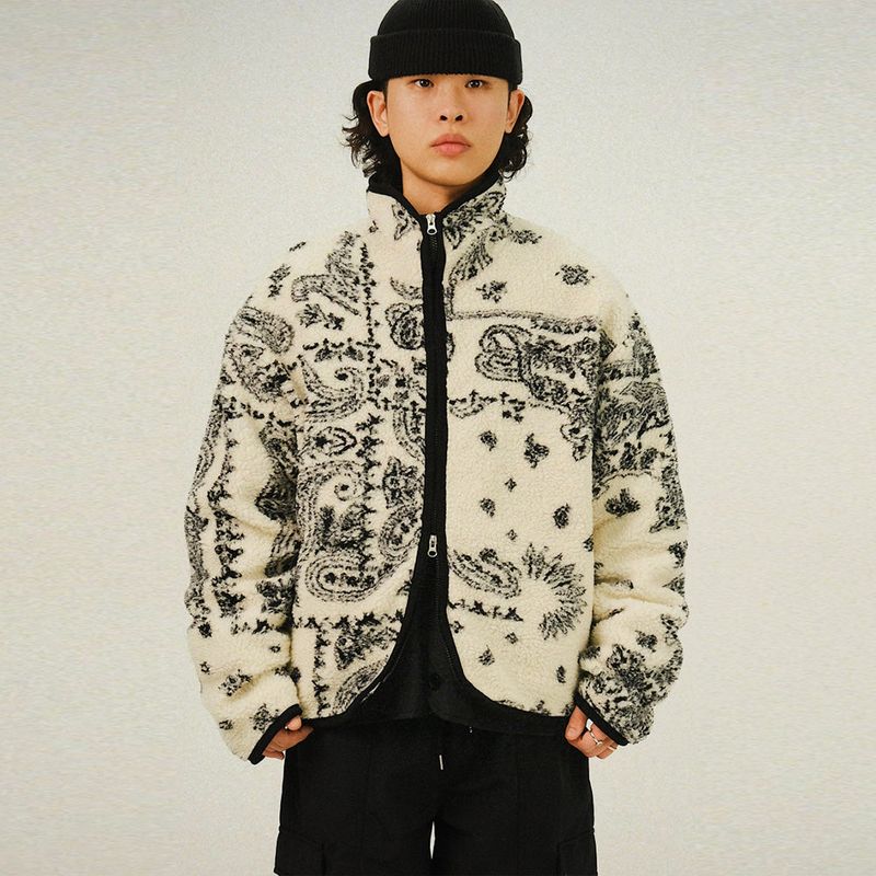 SEMIKAJI（セミカジ）の「DW Winter Paisley Fleece Zip-up Jacket（Jackets/Outerwear）」
