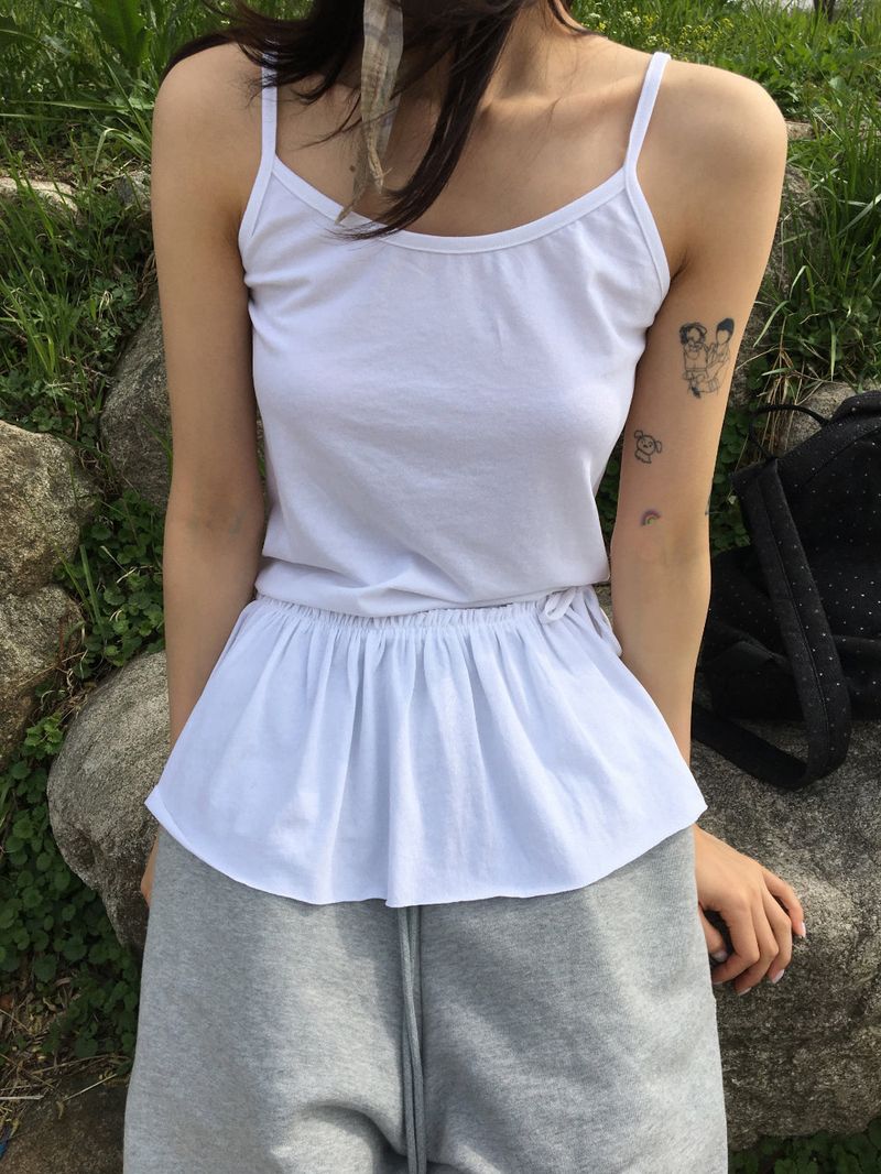 Gemma String Frill sleeveless (2color)