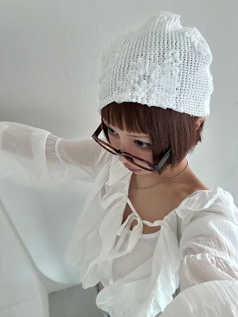 frill bolero cardigan blouse
