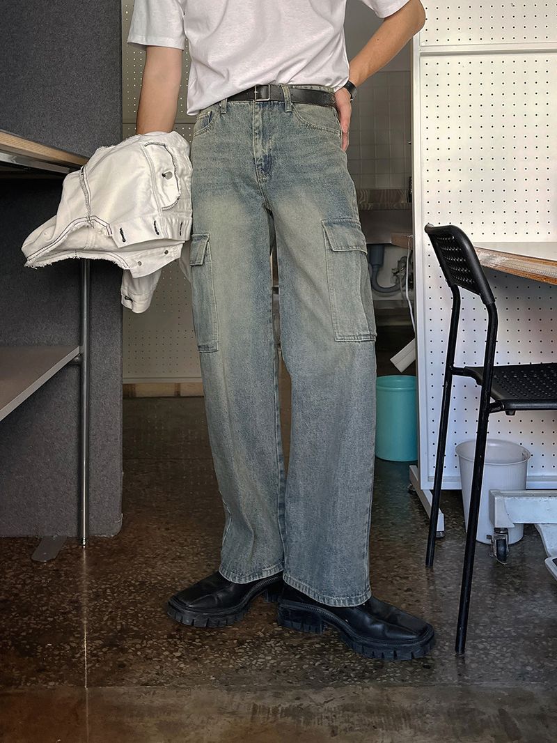 ASCLO（エジュクロ）の「TC ビンテージウォッシングカーゴデニムパンツ (2543color)（パンツ）」