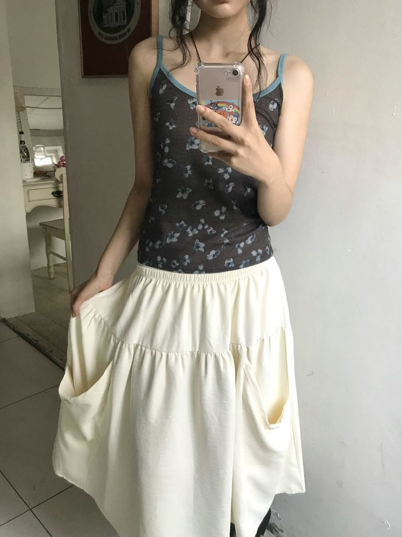 Vintage Flower Sleeveless Top