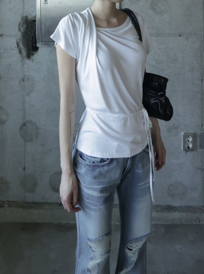 Wallen Unbalance Drape Tee