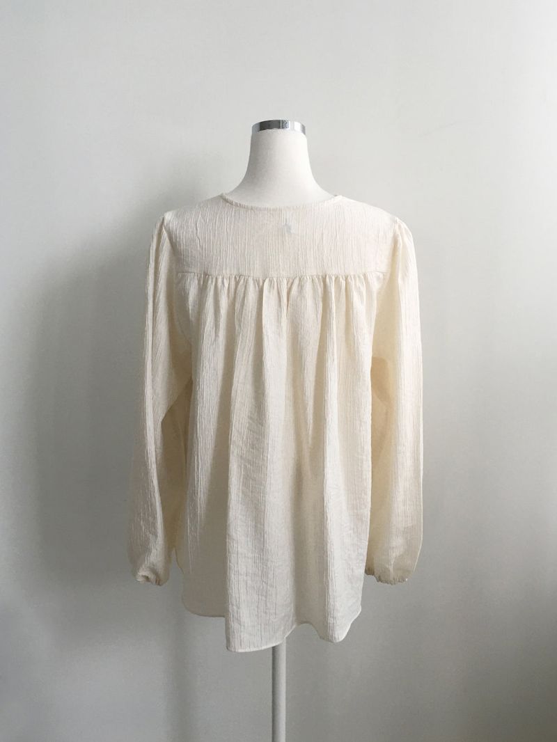 Robe shirring loose blouse