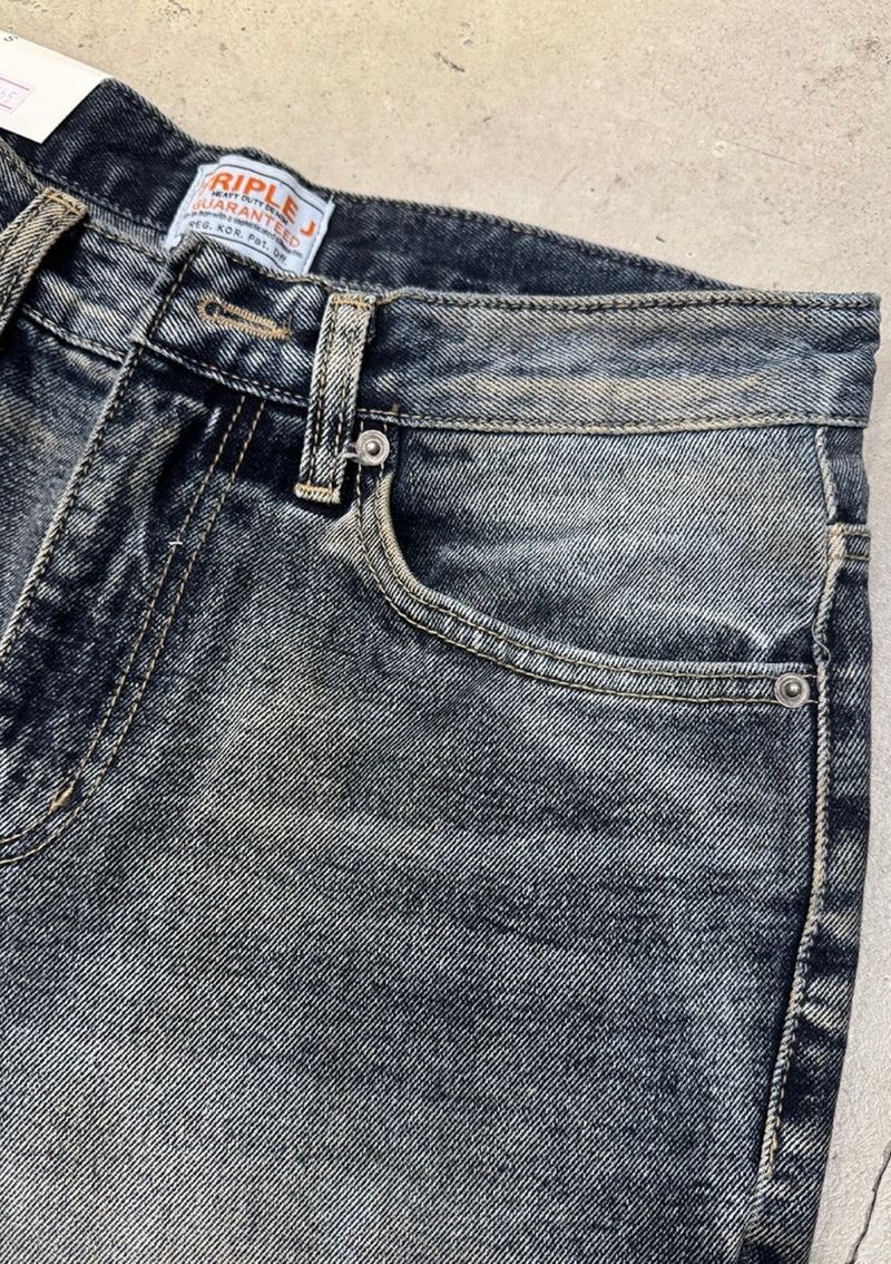 Greenwashed maxi flared jeans