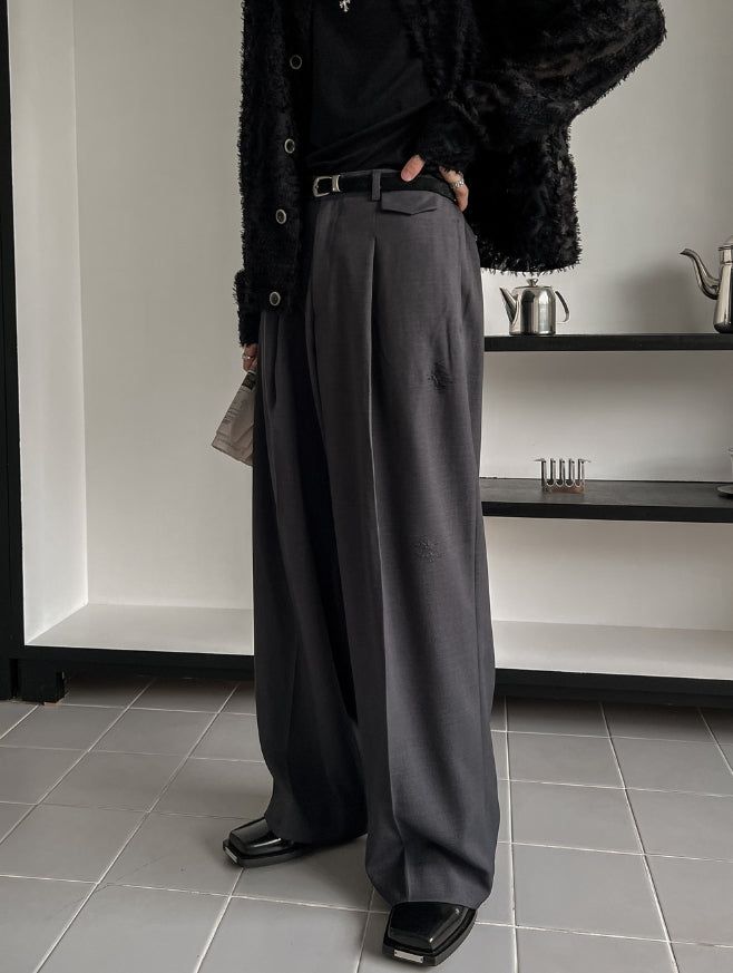 Pauline Scratch Wide Slacks