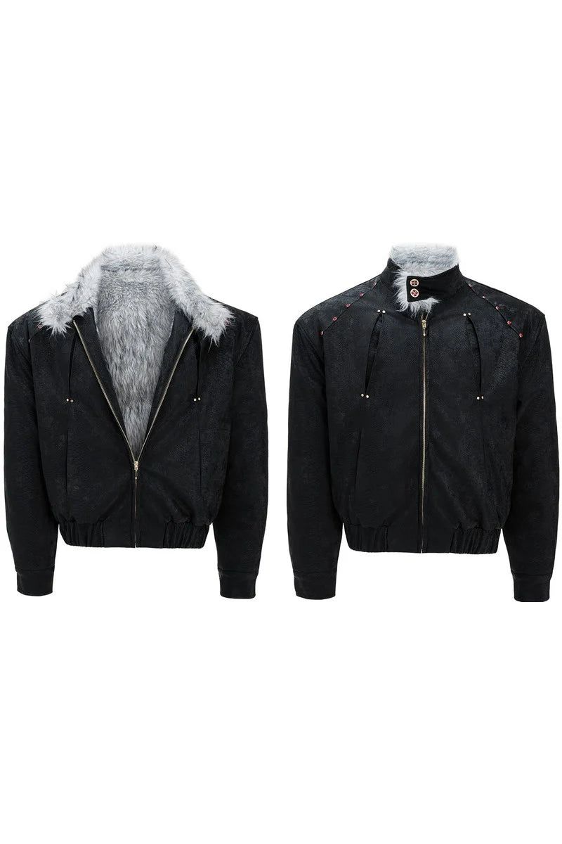 Reversible Fur Heavy Puffer Jacket