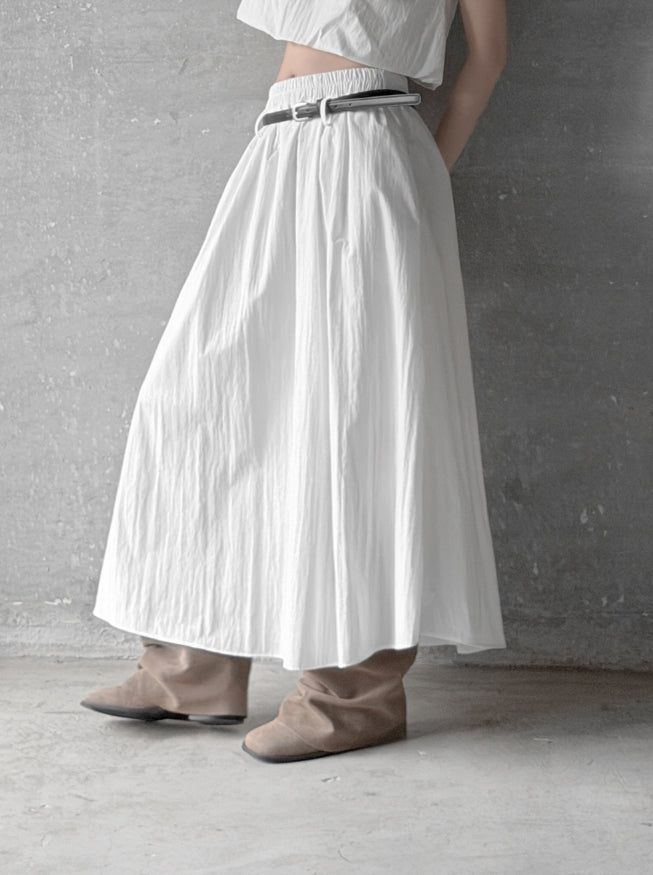 mnem（ムネム）の「Cloud Nylon Belted Skirt（Skirts）」
