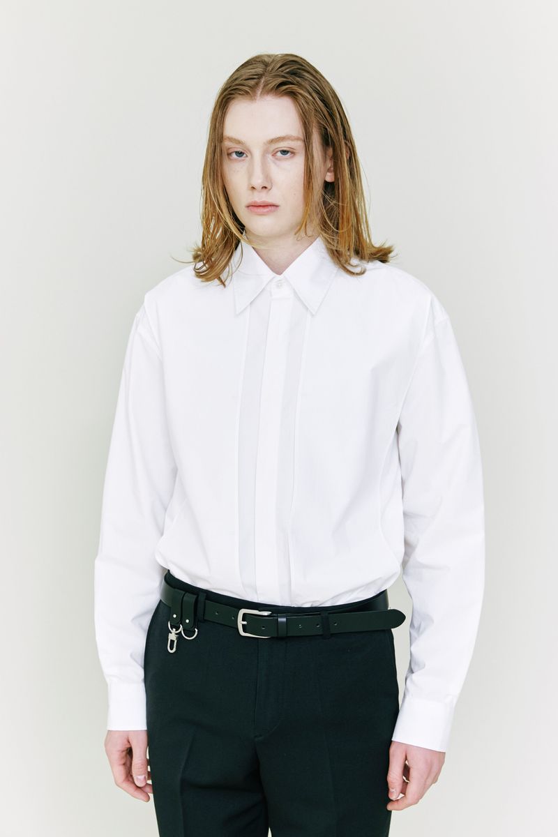 Front Layering Shirt white