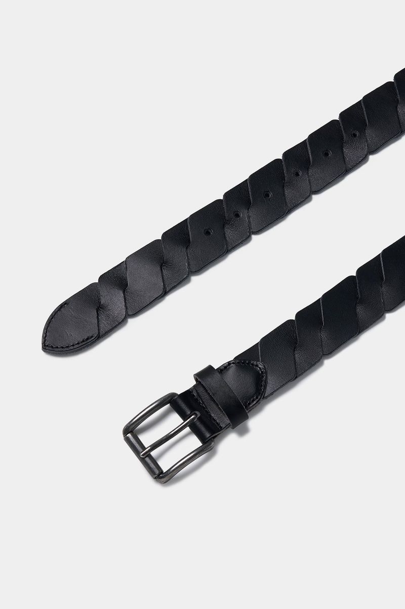 Cut-Off Full Grain Leather Belt (Black)