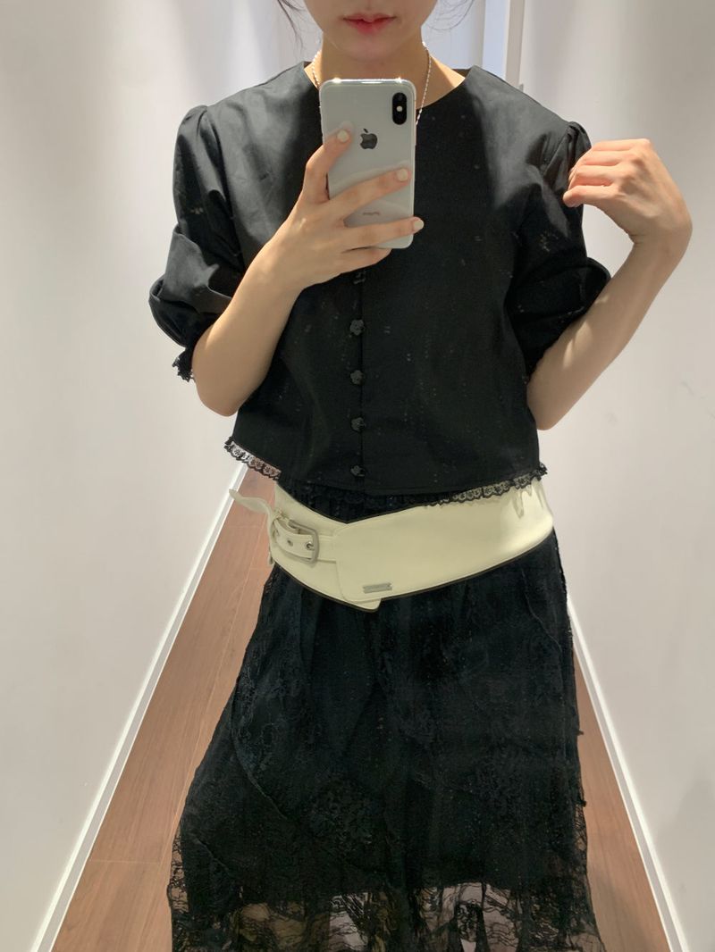 Eyelet Low Suede Belt (2color)
