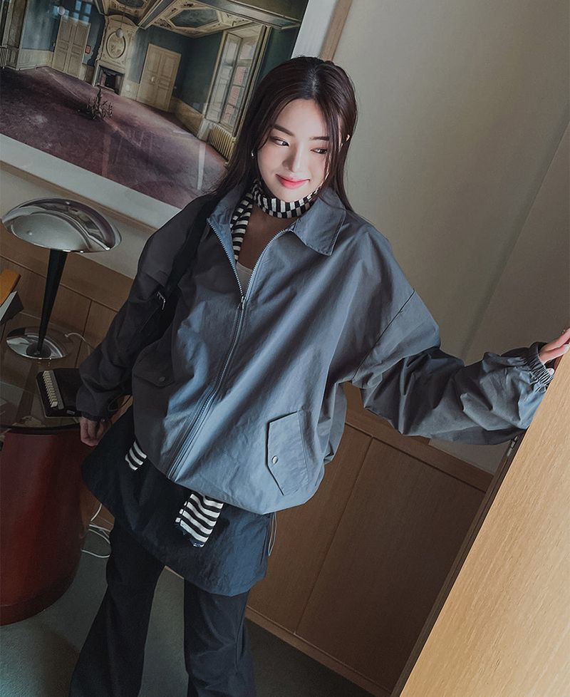 (UNISEX)ショールウィンドジャケット