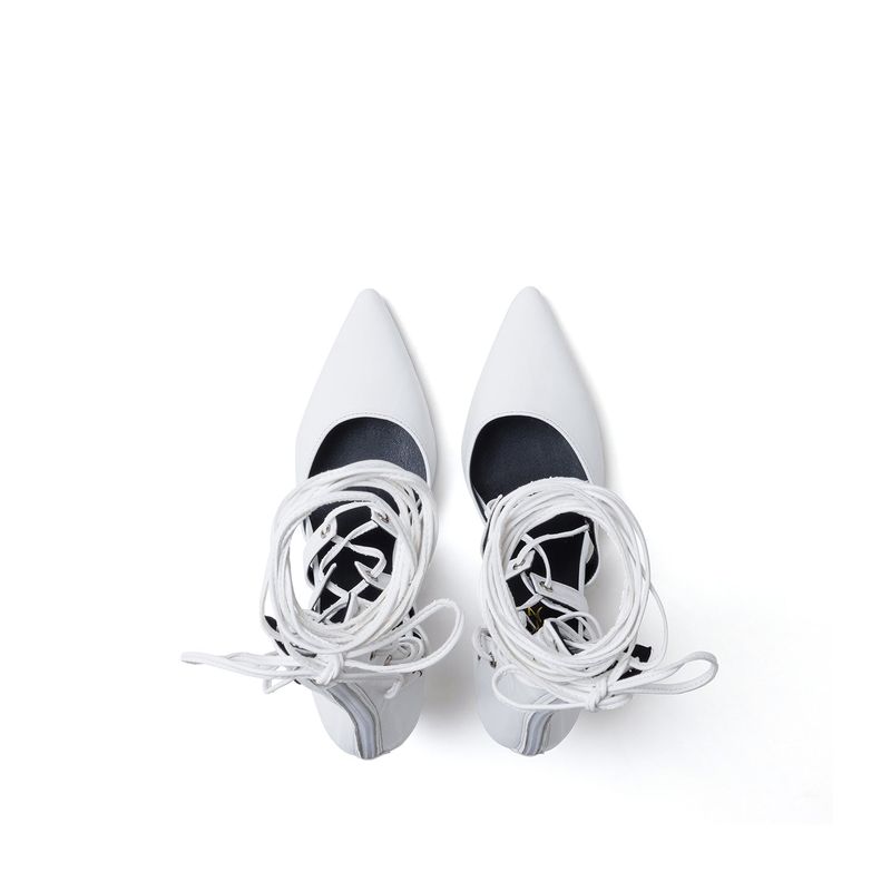 Strap Stiletto Heel(White)