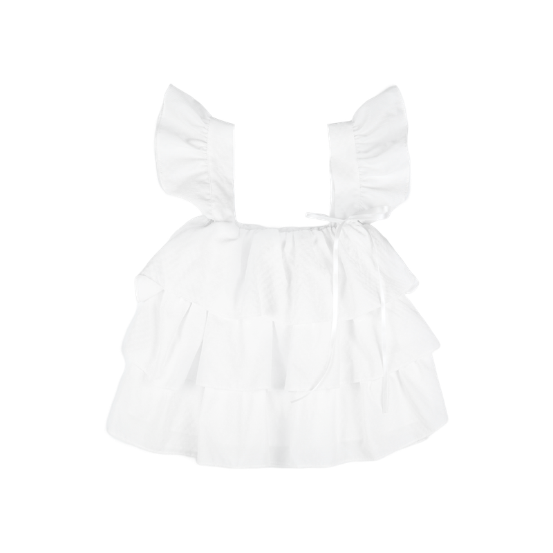 RIBBON FRILL TOP