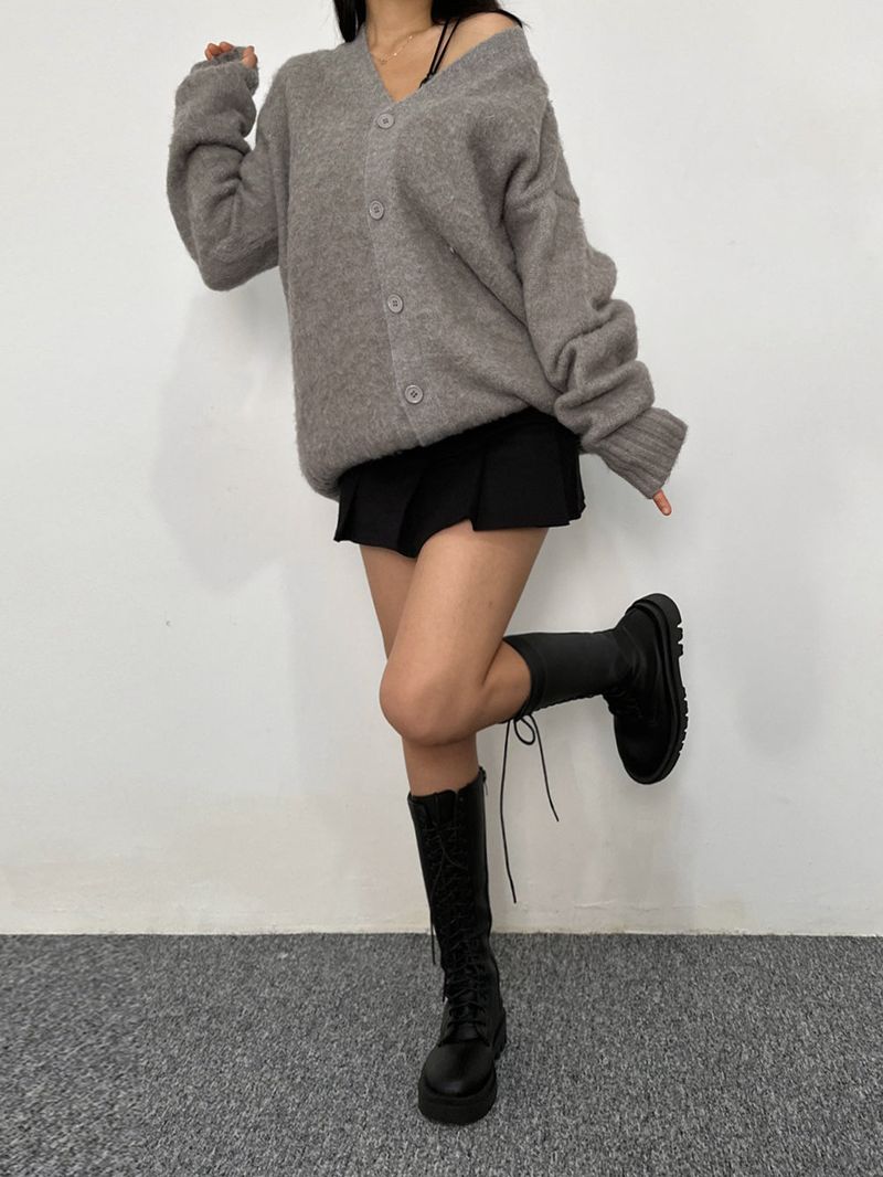 LONG LEG LACE-UP OVERSOLE LONG BOOTS