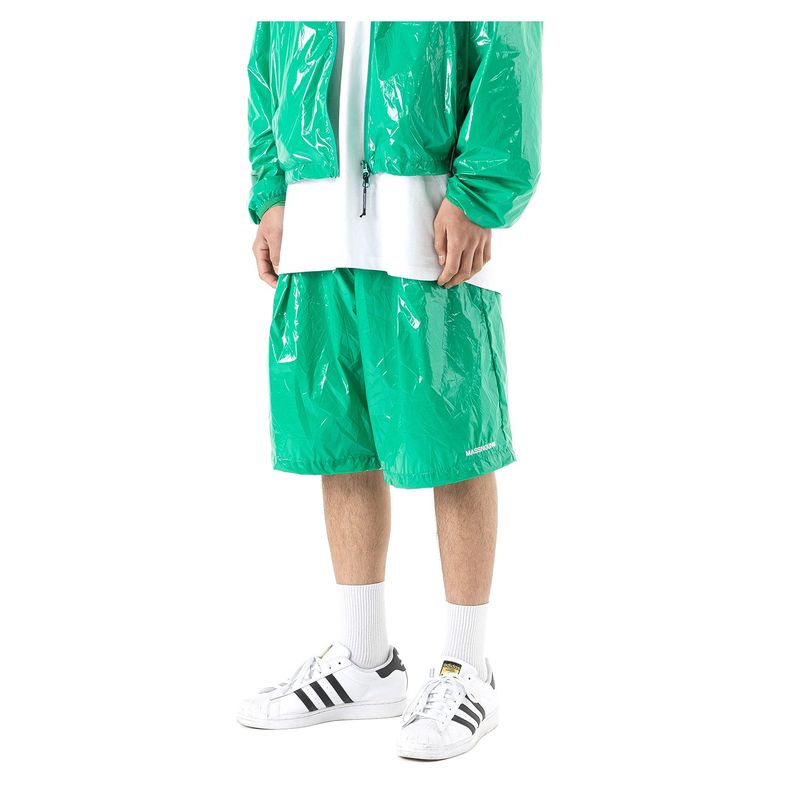 C LOGO ONE TUCK SATIN WIDE SHORT PANTS