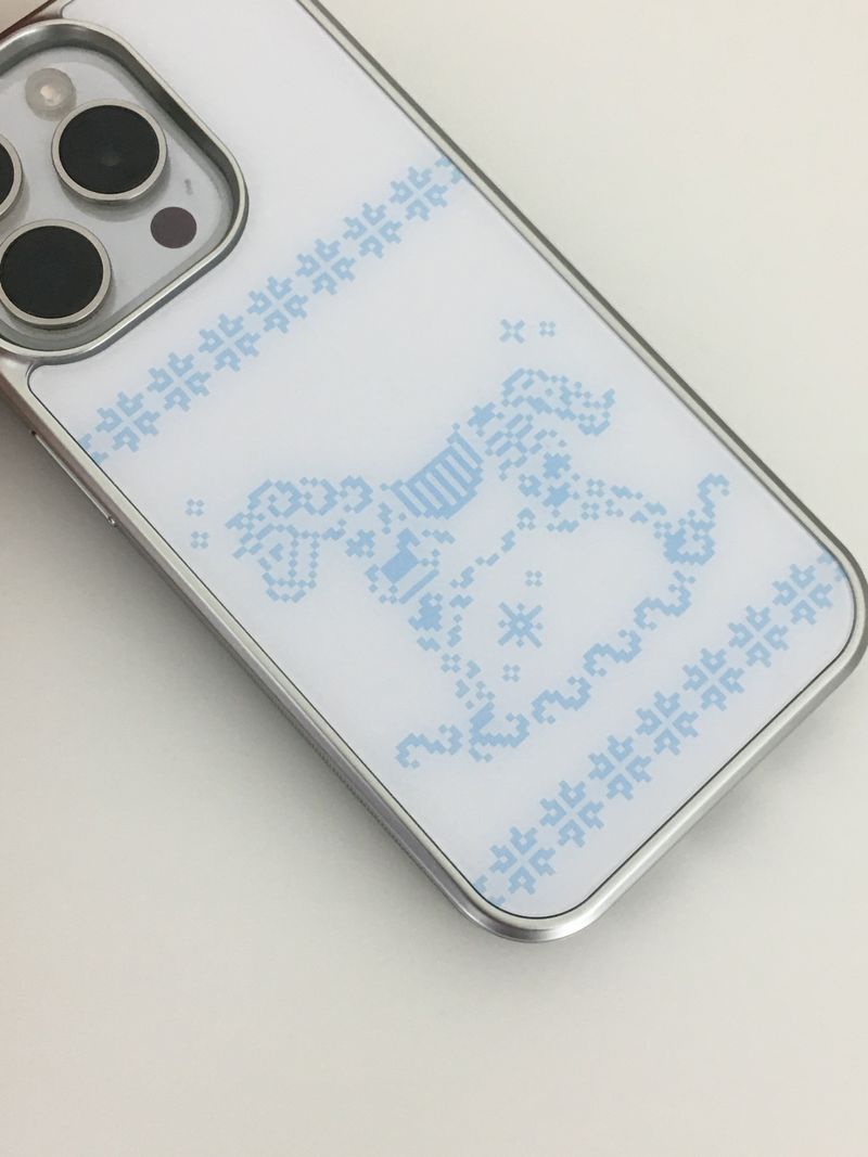 blue horse case (silver glass)