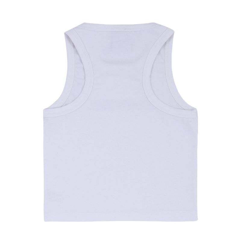 M Logo Crop Sleeveless White