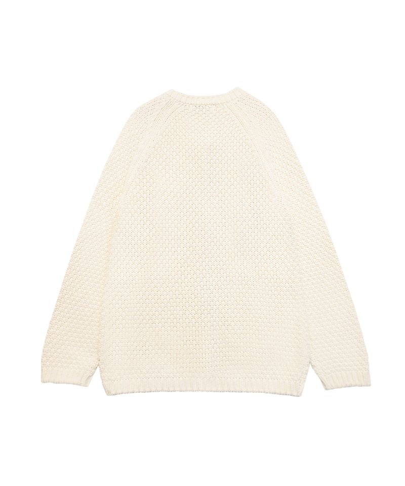 TURTLE-BUTTON KNIT CARDIGAN IVORY