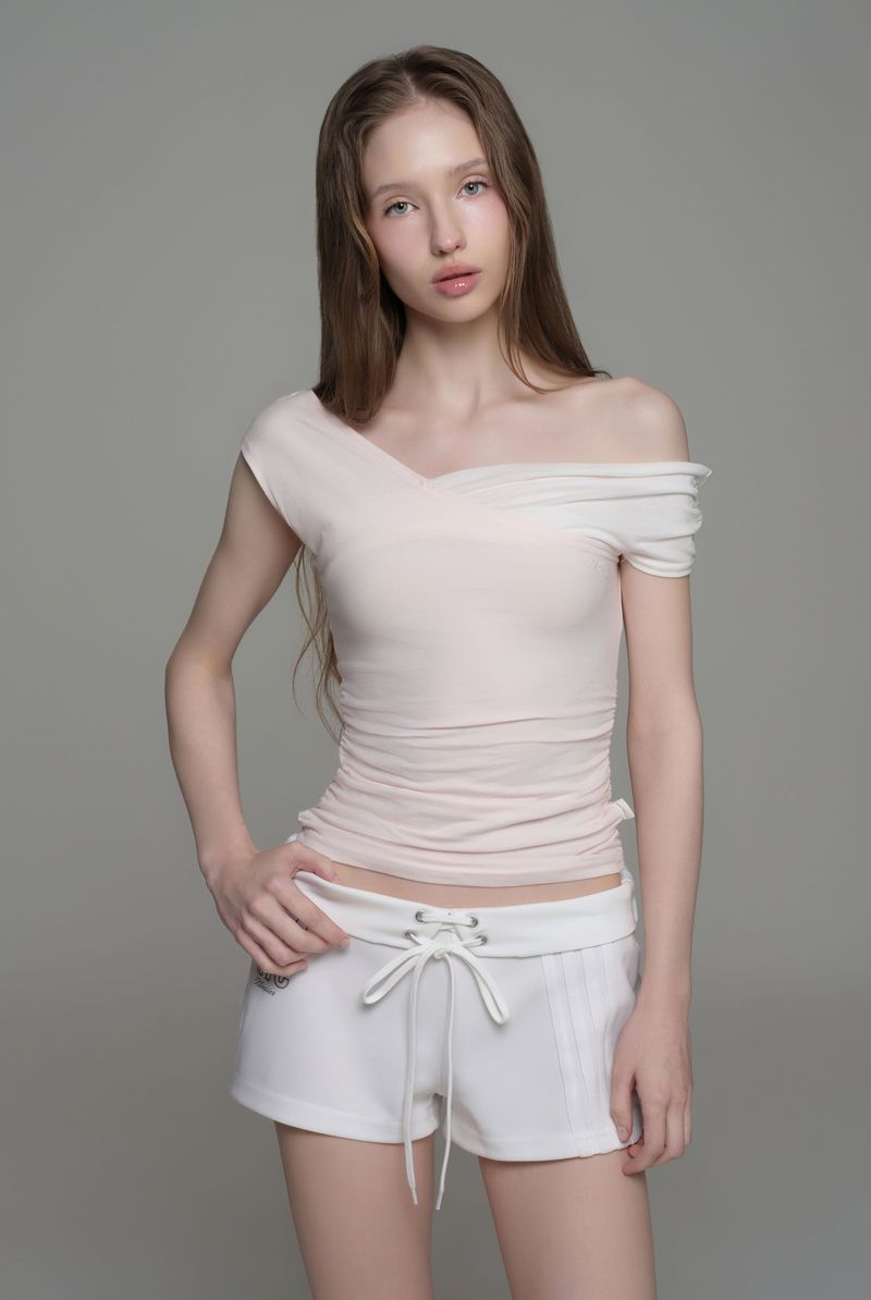 Soft blend layered top, Baby Pink