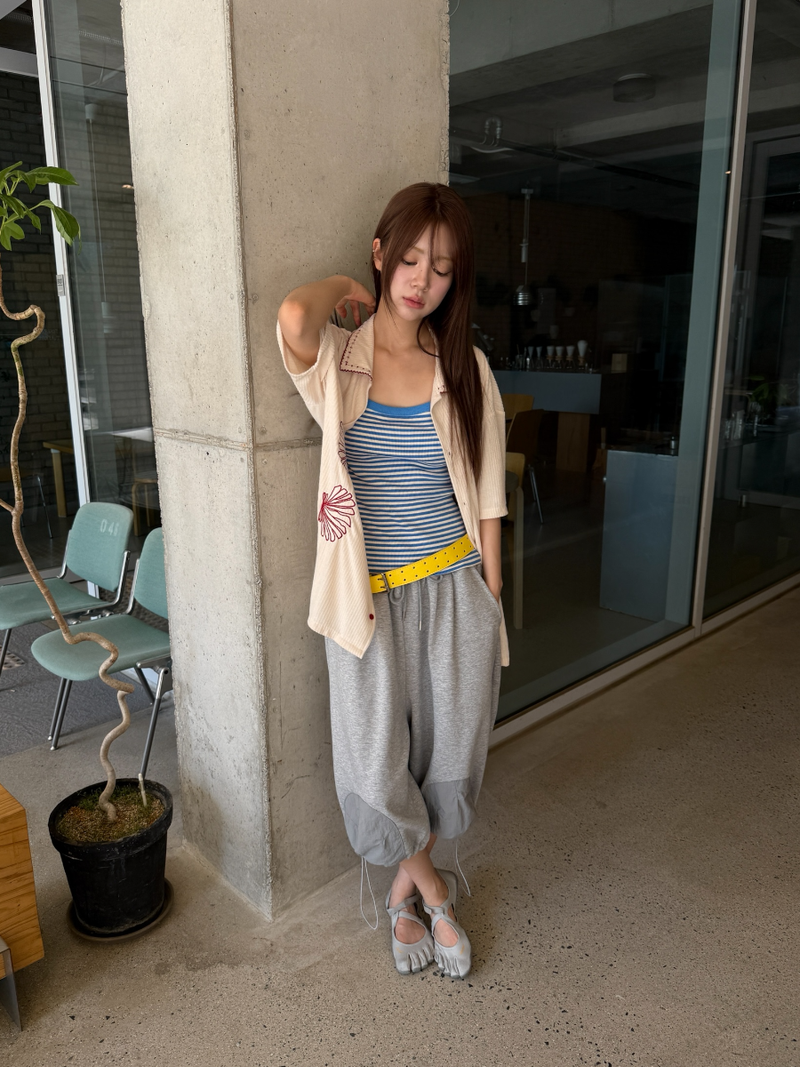 knee pads sweat bermuda pants