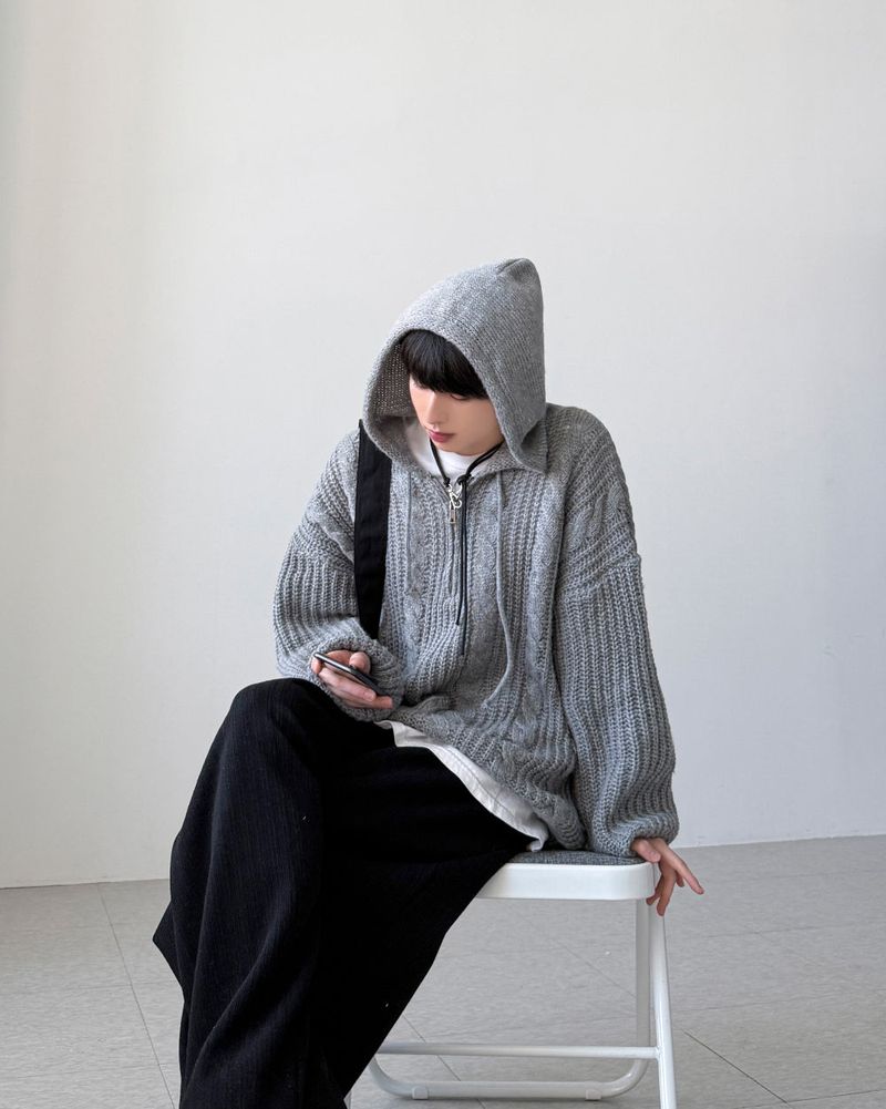 Pania Zip-Up Hood Knit