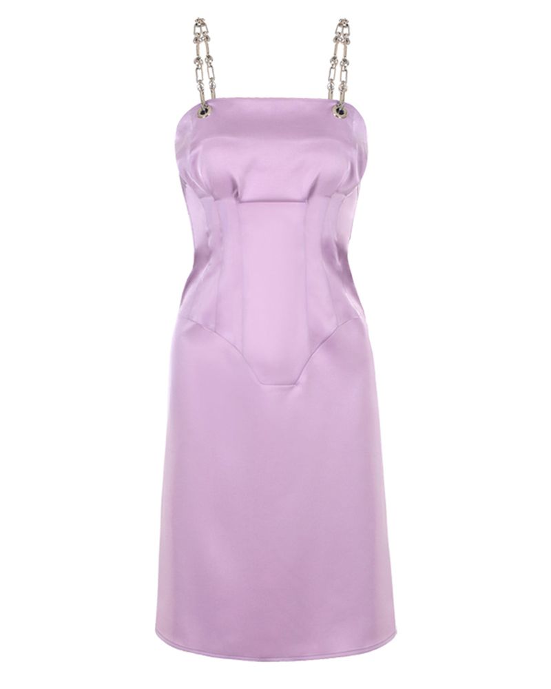 Marble Tailored Dress _ Lilac
