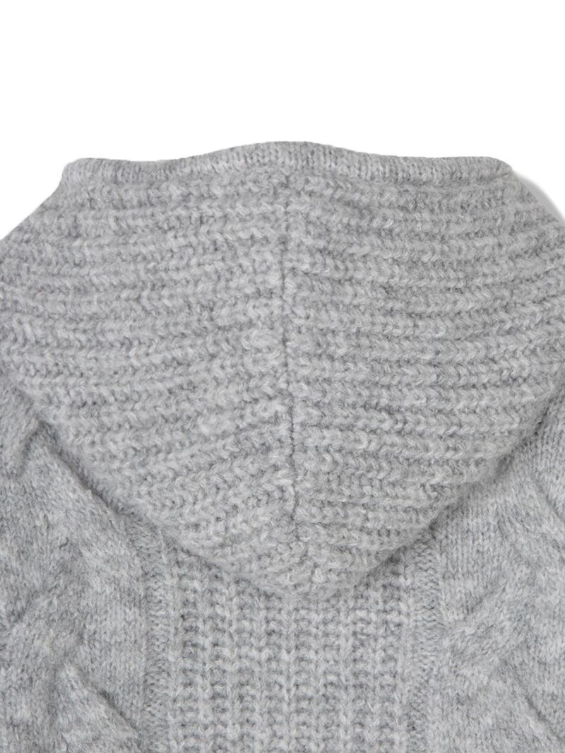Ether Heavy Wool Knit Hooded Zip-Up (4 Colors)