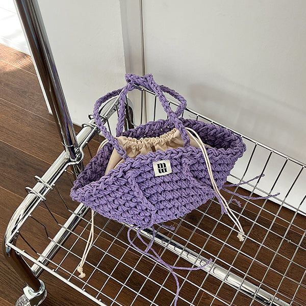 mondaywool（マンデーウール）の「baguette bag (purple)（Bags）」