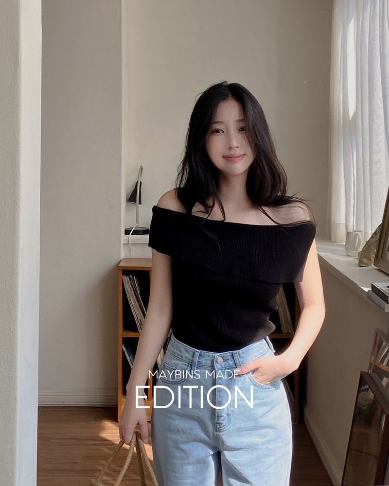 MAYBINS（メイビンス）の「[MADE] One linen off-shoulder knit（Tops）」
