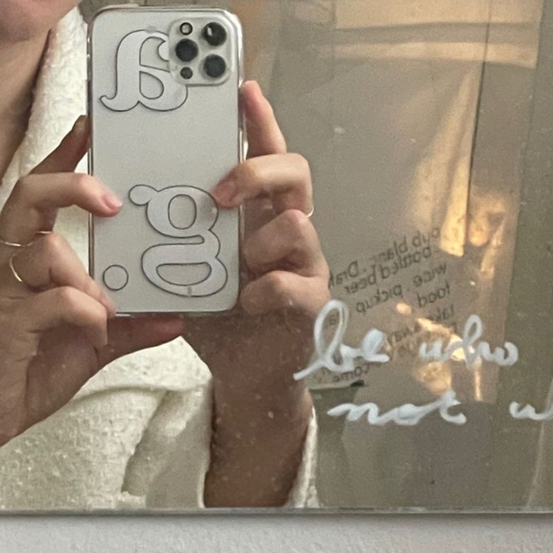 clear big logo case