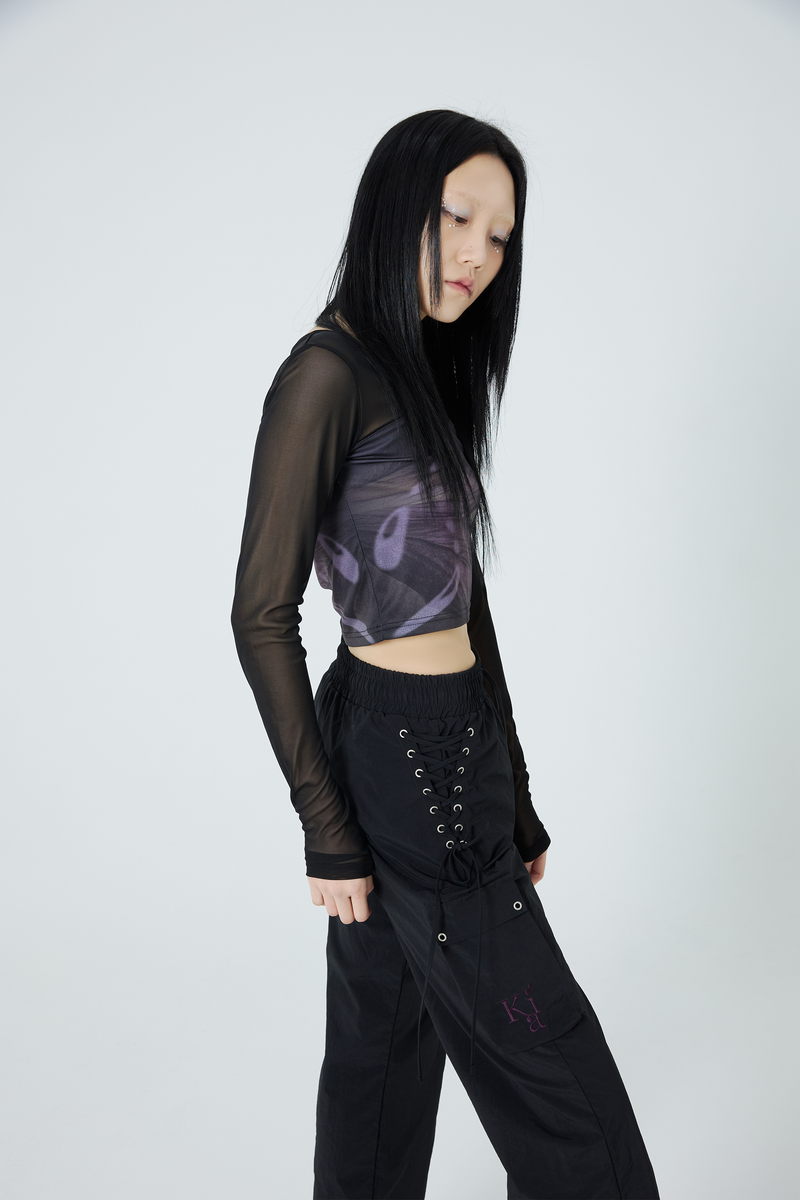 Eyelet pants