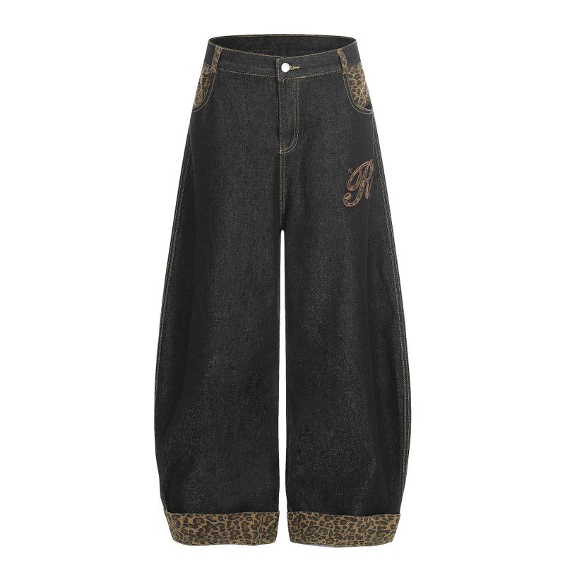 Leopard One Pocket Wide Pants
