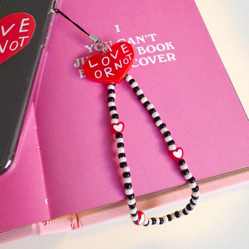 Love or not（ラブオアノット）の「[MADE]レッドラブ-アリスビーズストラップ（トイ/キーホルダー）」