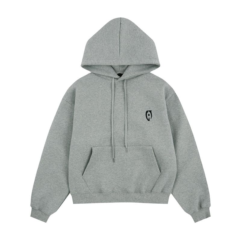 Oversized Hard Crop Hoodie - Grey