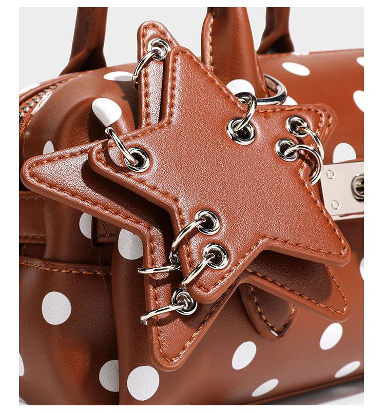 Star Keyring Polka Dot Pillow Handbag