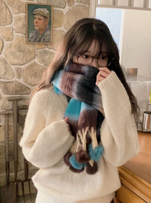 SHOPPERLAND（ショッパーランド）の「Winter Pompon Big Muffler (2color)（Fashion Accessories）」