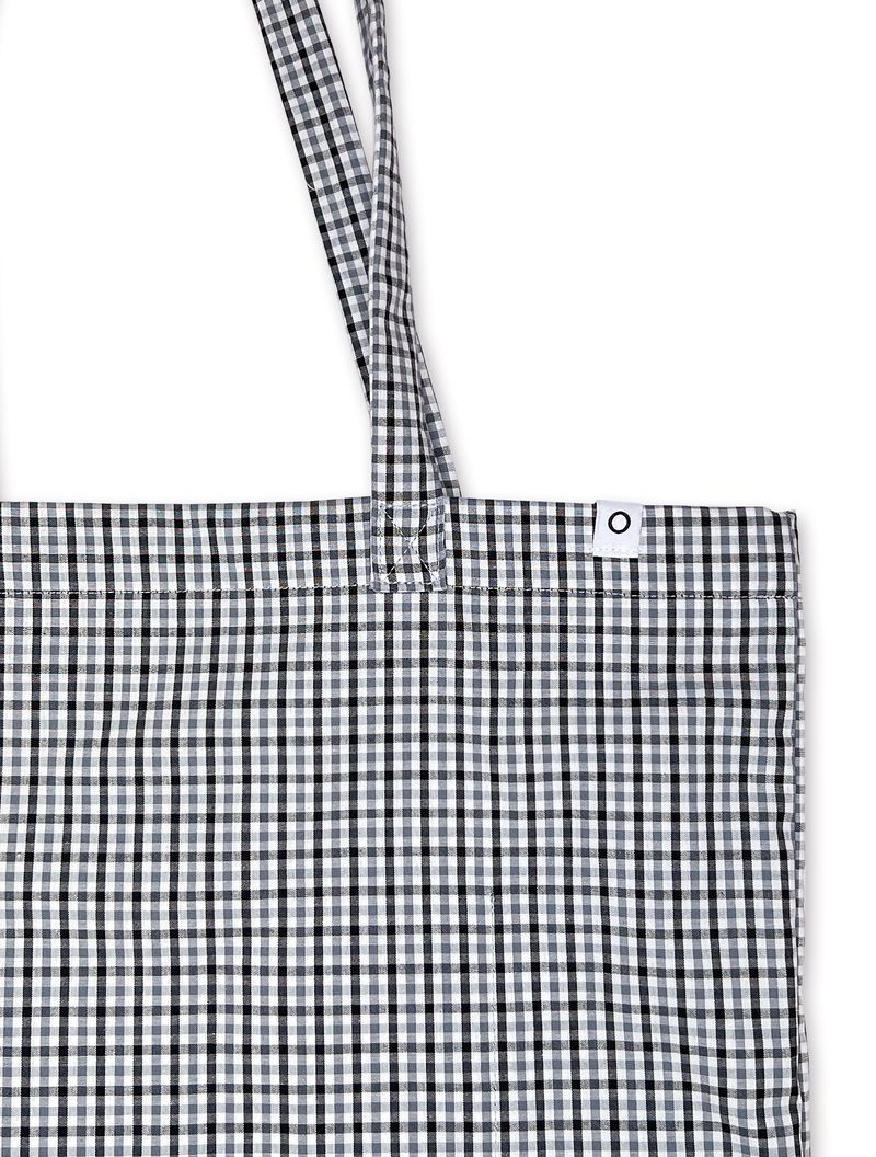 0 Applique Check Eco Bag / Black