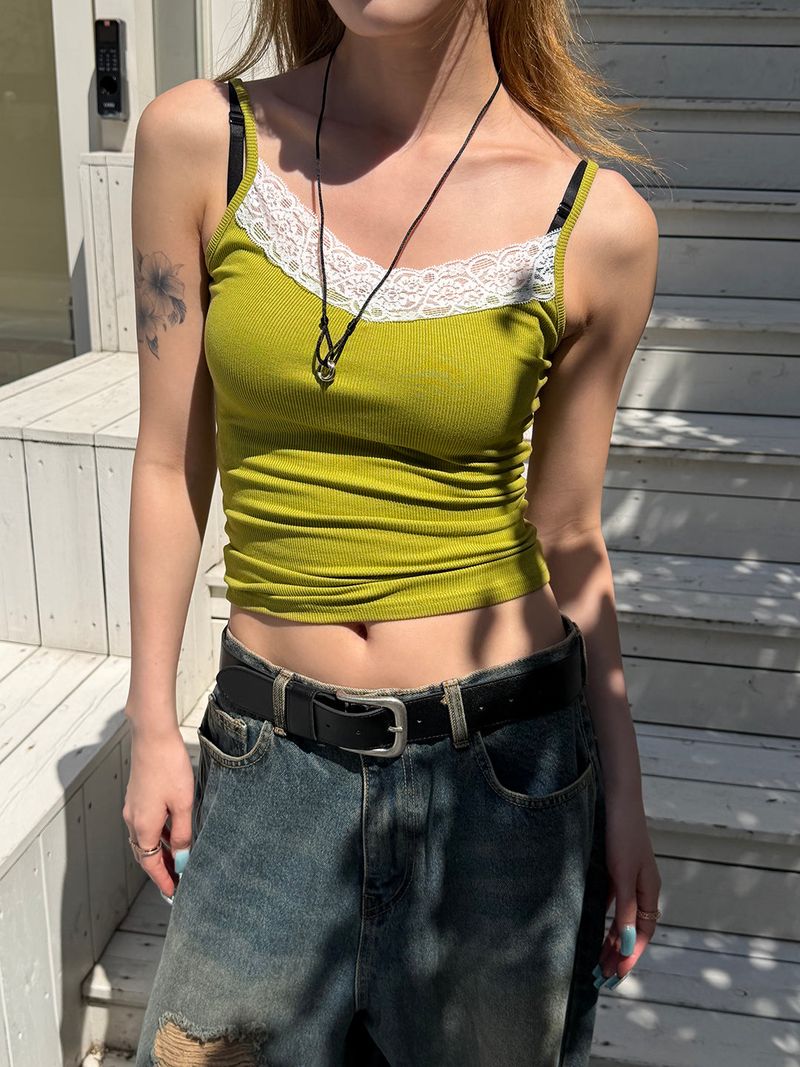 MUZESEOUL(ミューズソウル)の「Lace slim sleeveless(8color)(Tops)」