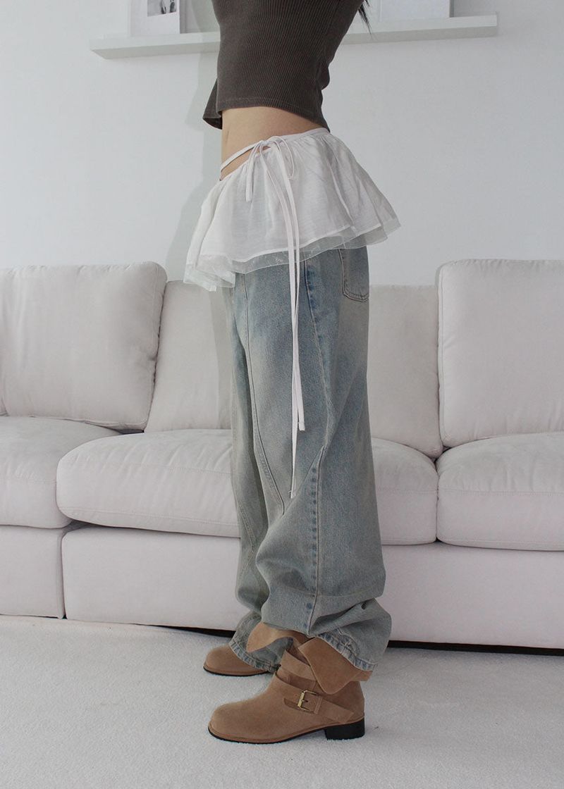 SUEDE BELT MIDDLE BOOTS