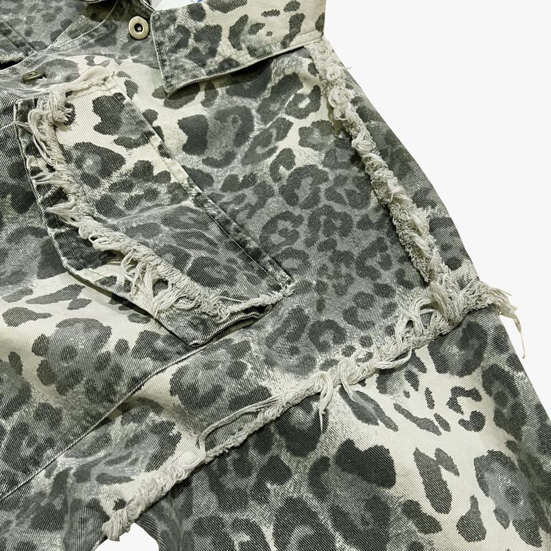 leopard grunge trucker jacket_grey