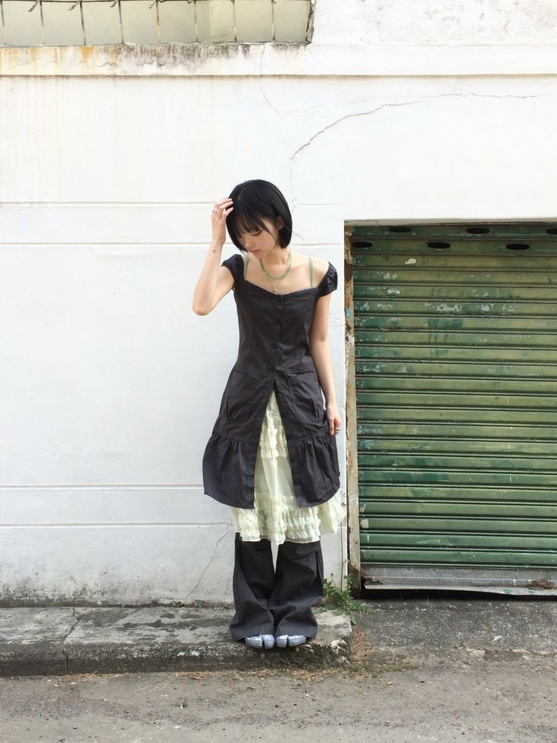 frilling Sheer skirt