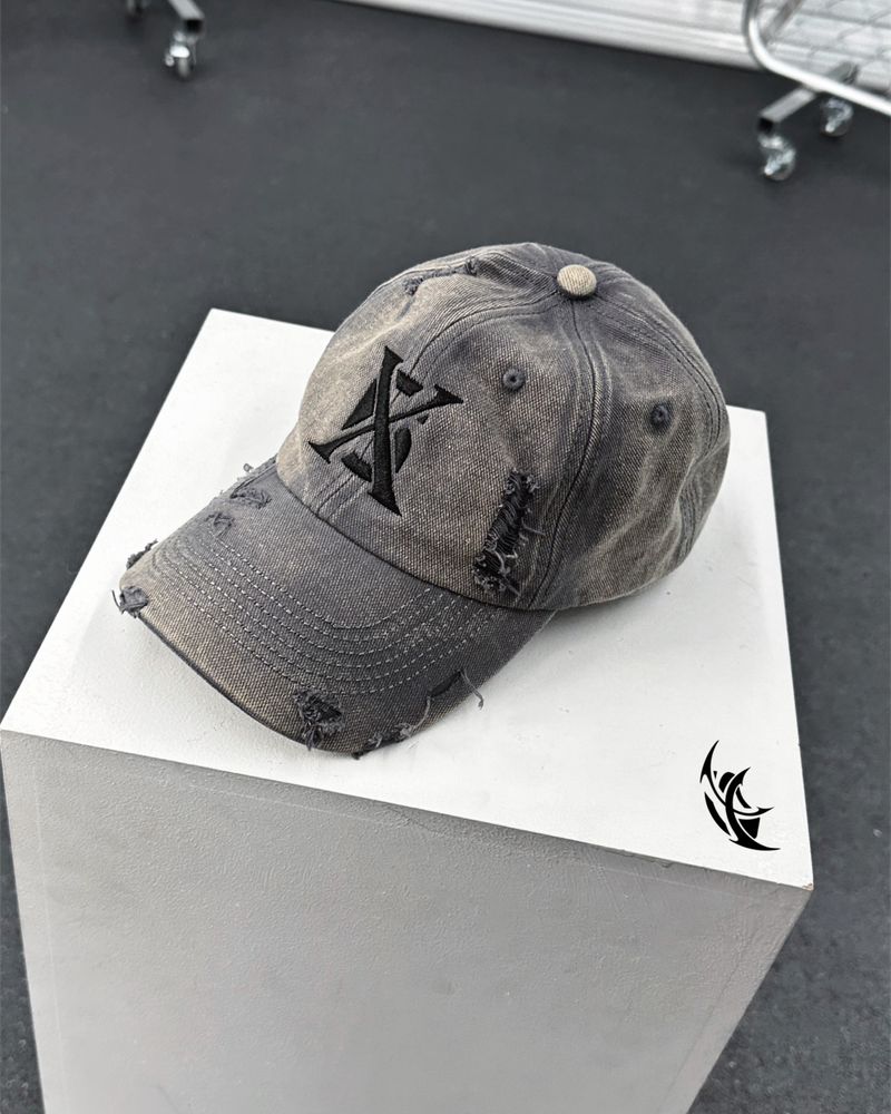 6X Damage Washing Ball Cap (Black logo)