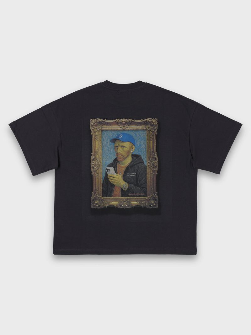 stockholm syndrome（ストックホルムシンドローム）の「ヤングフォーティ ヴァン・ゴッホTシャツ - チャコール（トップス）」