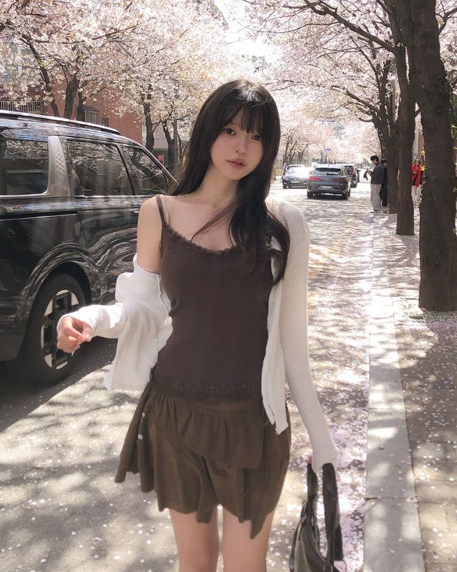 Hippie Layer Corset Suede Skirt