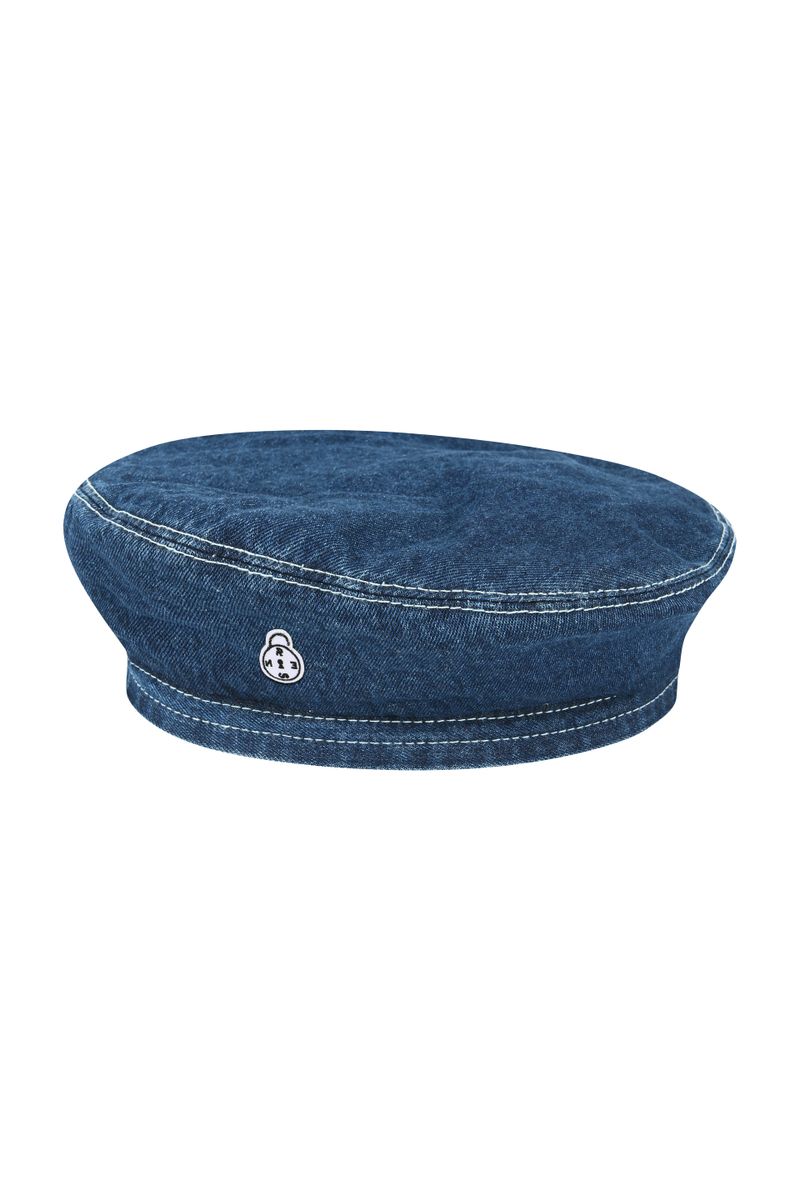 Denim Buckle Beret