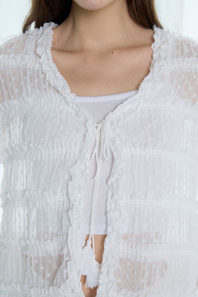 RASCHEL TIERED CARDIGAN JACKET