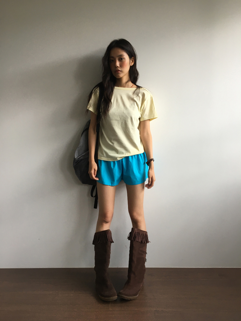 Neon button shorts (2color)